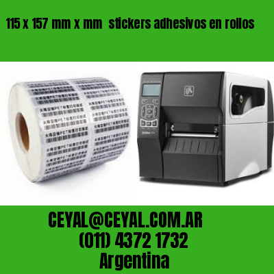 115 x 157 mm x mm  stickers adhesivos en rollos