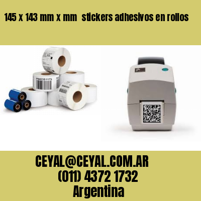 145 x 143 mm x mm  stickers adhesivos en rollos