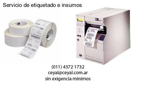 Servicio de etiquetado e insumos