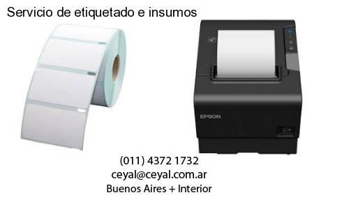 Servicio de etiquetado e insumos