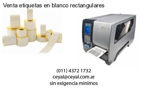 Venta etiquetas en blanco rectangulares