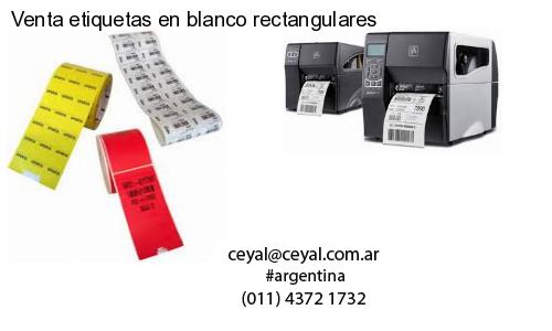 Venta etiquetas en blanco rectangulares