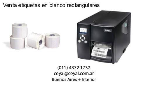 Venta etiquetas en blanco rectangulares