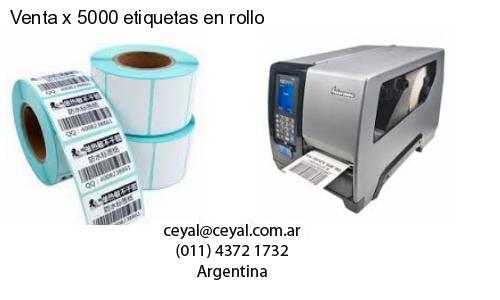 Venta x 5000 etiquetas en rollo