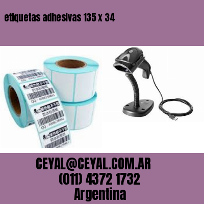 etiquetas adhesivas 135 x 34