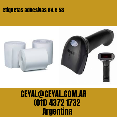 etiquetas adhesivas 64 x 58