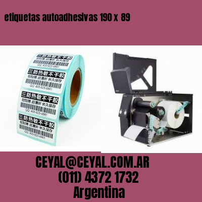 etiquetas autoadhesivas 190 x 89