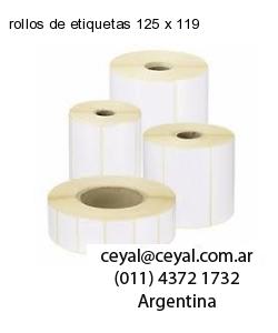 rollos de etiquetas 125 x 119