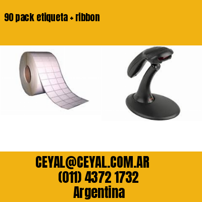 90 pack etiqueta   ribbon