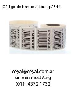 Código de barras zebra tlp2844