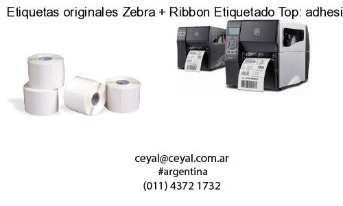 Etiquetas originales Zebra   Ribbon Etiquetado Top: adhesivo   ribbo