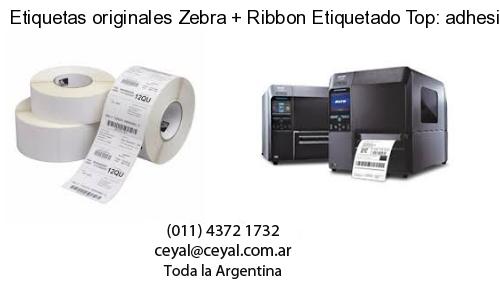 Etiquetas originales Zebra   Ribbon Etiquetado Top: adhesivo   ribbo