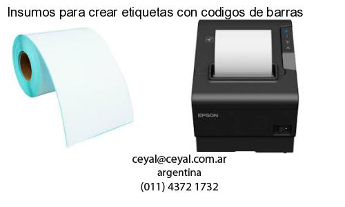 Insumos para crear etiquetas con codigos de barras