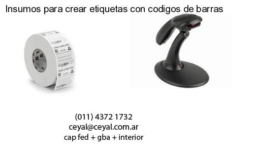 Insumos para crear etiquetas con codigos de barras