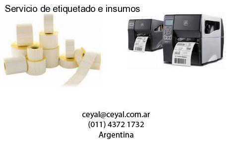 Servicio de etiquetado e insumos