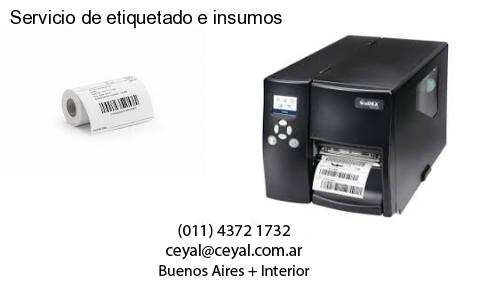 Servicio de etiquetado e insumos