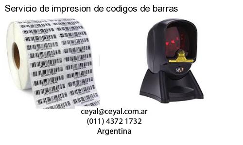 Servicio de impresion de codigos de barras