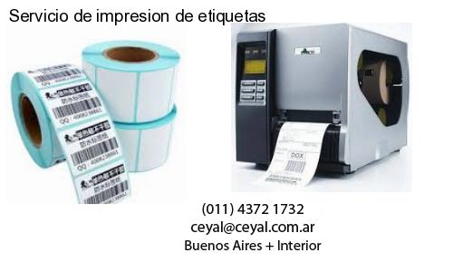 Servicio de impresion de etiquetas