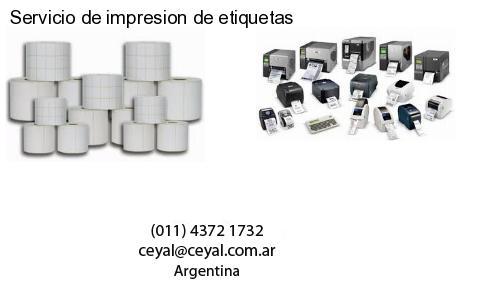 Servicio de impresion de etiquetas