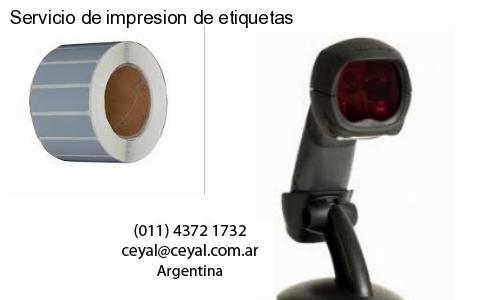 Servicio de impresion de etiquetas