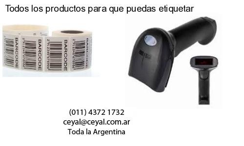 Todos los productos para que puedas etiquetar