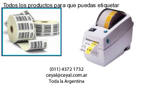 Todos los productos para que puedas etiquetar