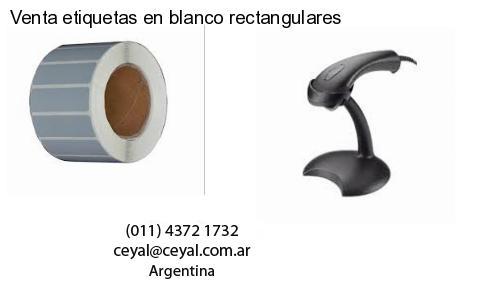 Venta etiquetas en blanco rectangulares