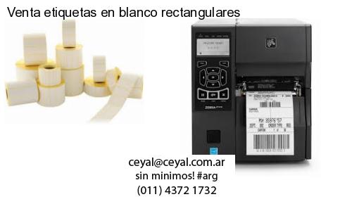 Venta etiquetas en blanco rectangulares
