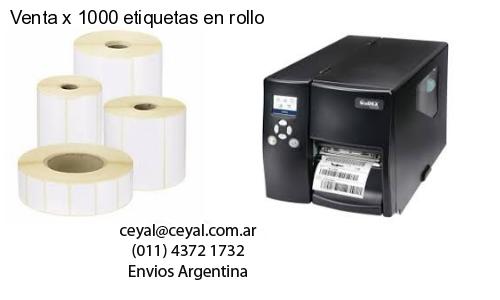 Venta x 1000 etiquetas en rollo