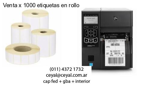 Venta x 1000 etiquetas en rollo