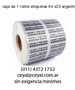 caja de 1 rollos etiquetas 64 x32 argentina