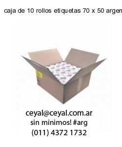 caja de 10 rollos etiquetas 70 x 50 argentina
