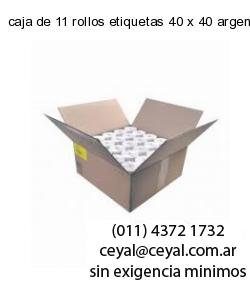 caja de 11 rollos etiquetas 40 x 40 argentina