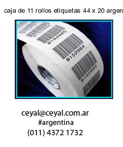caja de 11 rollos etiquetas 44 x 20 argentina