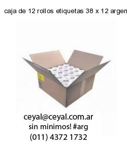 caja de 12 rollos etiquetas 38 x 12 argentina
