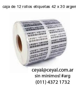 caja de 12 rollos etiquetas 42 x 30 argentina