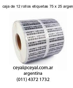 caja de 12 rollos etiquetas 75 x 25 argentina