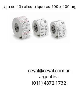 caja de 13 rollos etiquetas 100 x 100 argentina