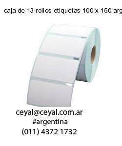 caja de 13 rollos etiquetas 100 x 150 argentina