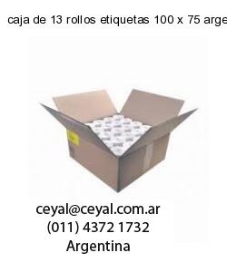 caja de 13 rollos etiquetas 100 x 75 argentina
