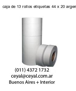 caja de 13 rollos etiquetas 44 x 20 argentina