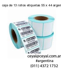 caja de 13 rollos etiquetas 55 x 44 argentina