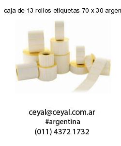 caja de 13 rollos etiquetas 70 x 30 argentina