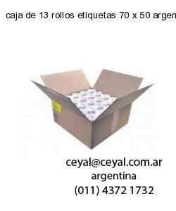 caja de 13 rollos etiquetas 70 x 50 argentina