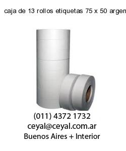 caja de 13 rollos etiquetas 75 x 50 argentina