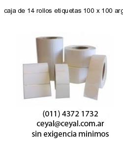 caja de 14 rollos etiquetas 100 x 100 argentina