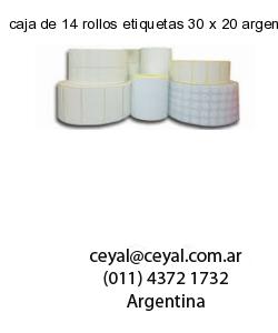 caja de 14 rollos etiquetas 30 x 20 argentina