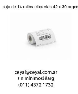 caja de 14 rollos etiquetas 42 x 30 argentina