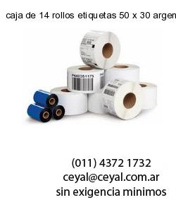 caja de 14 rollos etiquetas 50 x 30 argentina