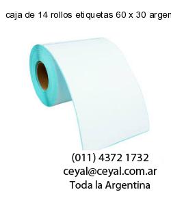 caja de 14 rollos etiquetas 60 x 30 argentina